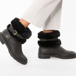 Ralph Lauren Evanston Waterproof Leather Boot 7.5